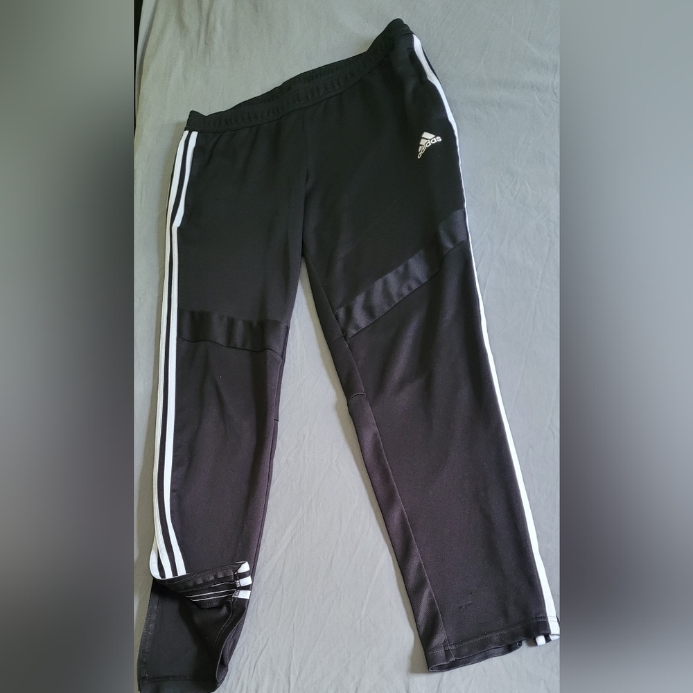 Adidas Women's Climacool Black And White Track Zipper Pants Large